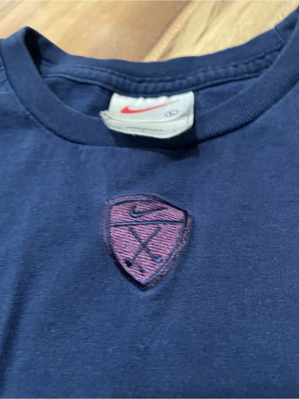 Girls Nike Blue Shirts Bundle (Short sleeve tee & polo) Sz L 12/14 90s Golf Prep